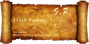 Illik Poppea névjegykártya